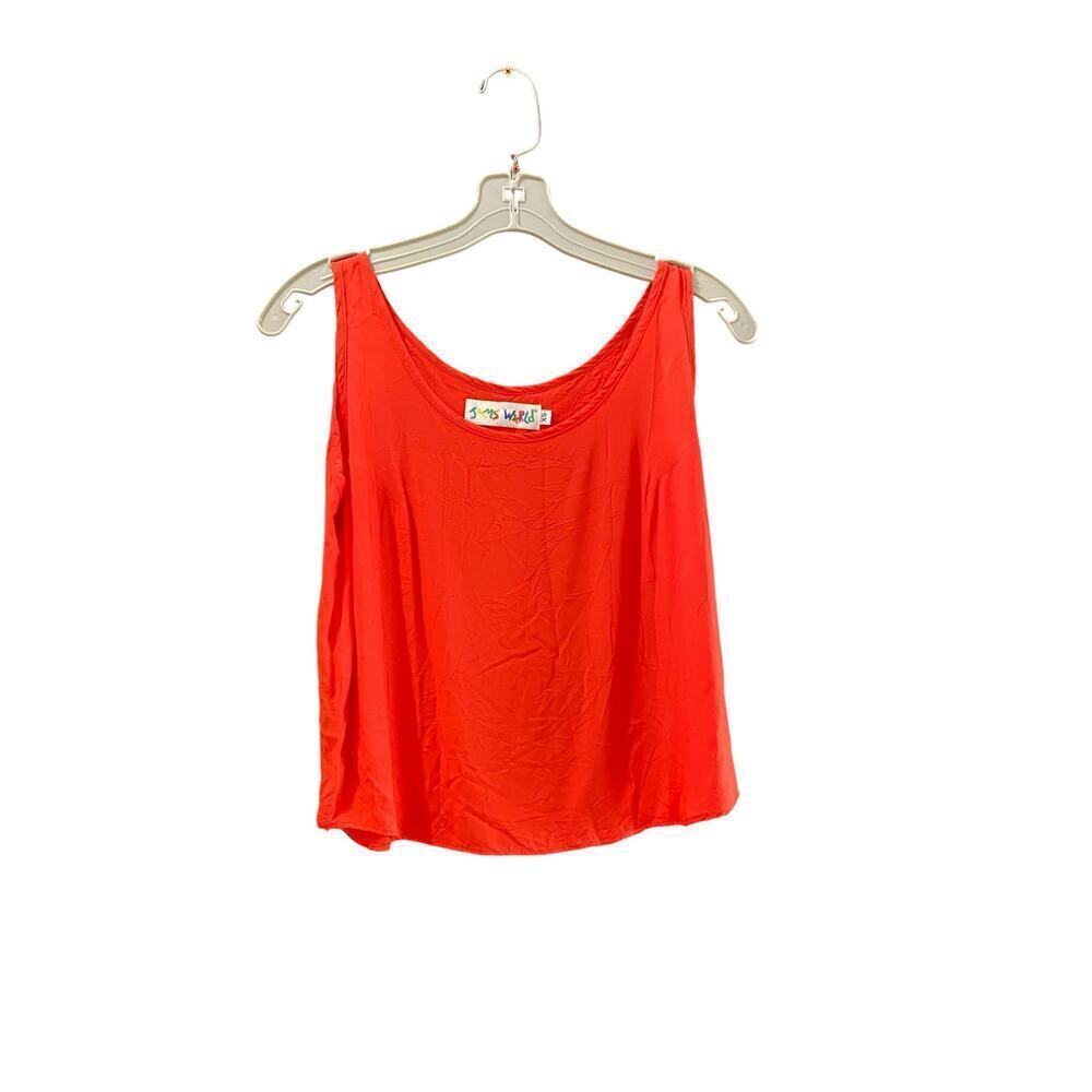 JAMS WORLD Red Sleeveless Lightweight Cropped Tank Top Size XS